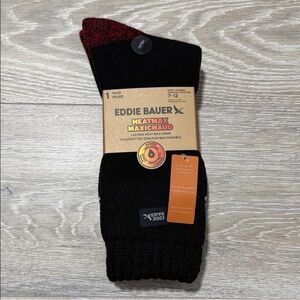 Eddie Bauer Men’s Heatmax lasting heat max crew socks 1 pair NWT